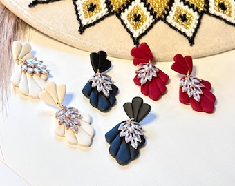 Art Deco Polymer Clay Earrings: Lightweight Statement Jewelry