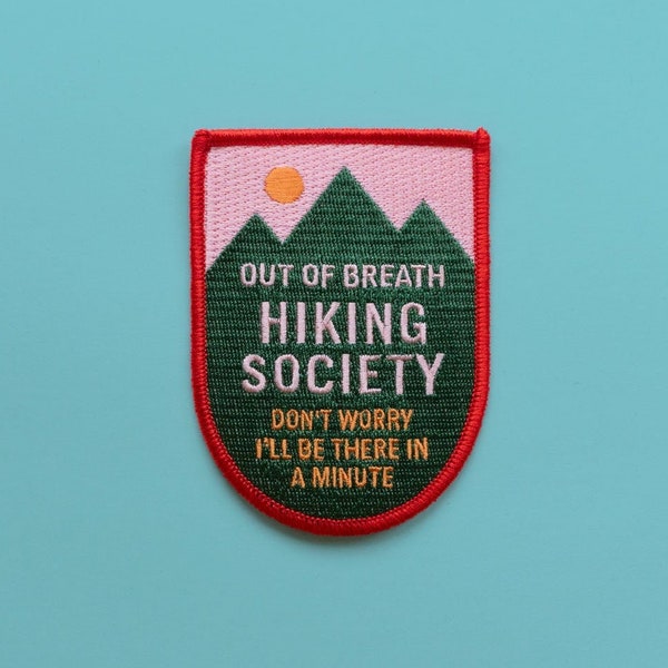 Hiking Embroidered Patch - The Out of Breath Hiking Society