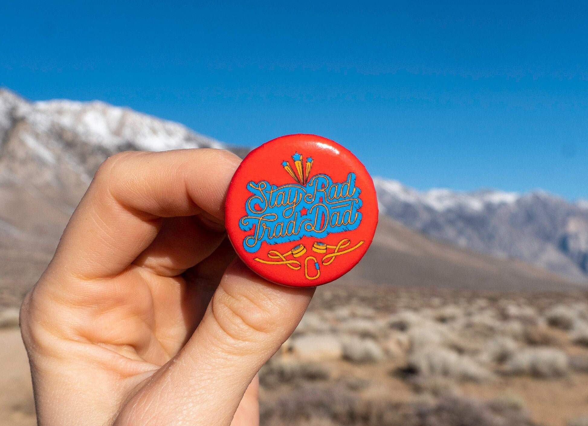 Rock Climbing Button Pin Trad Dad Etsy India