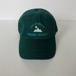 Hiking Cap The Out of Breath Hiking Society Embroidered Dad Cap image 3