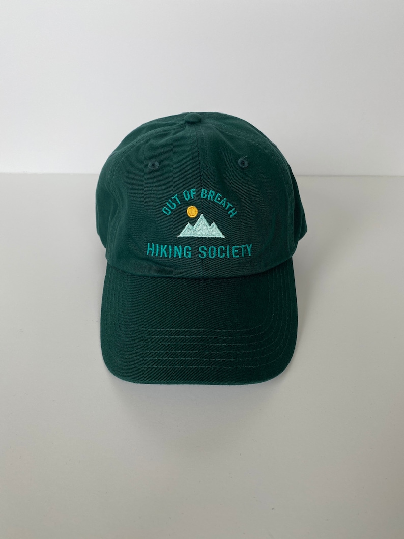 Hiking Cap The Out of Breath Hiking Society Embroidered Dad Cap image 3