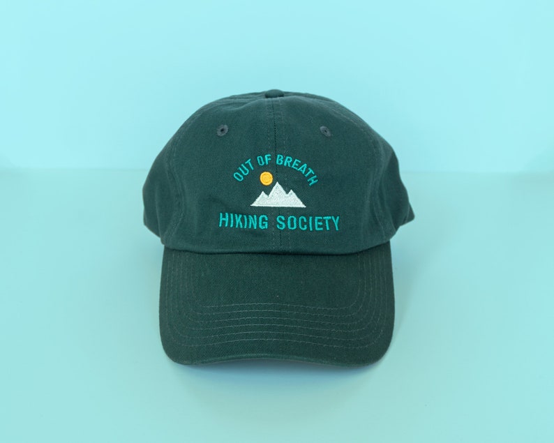 Hiking Cap The Out of Breath Hiking Society Embroidered Dad Cap image 1