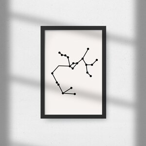 Sagittarius Digital Print, Digital Download, Minimalist Art, Digital Art Print, Sagittarius Zodiac Sign, Sagittarius Wall Art