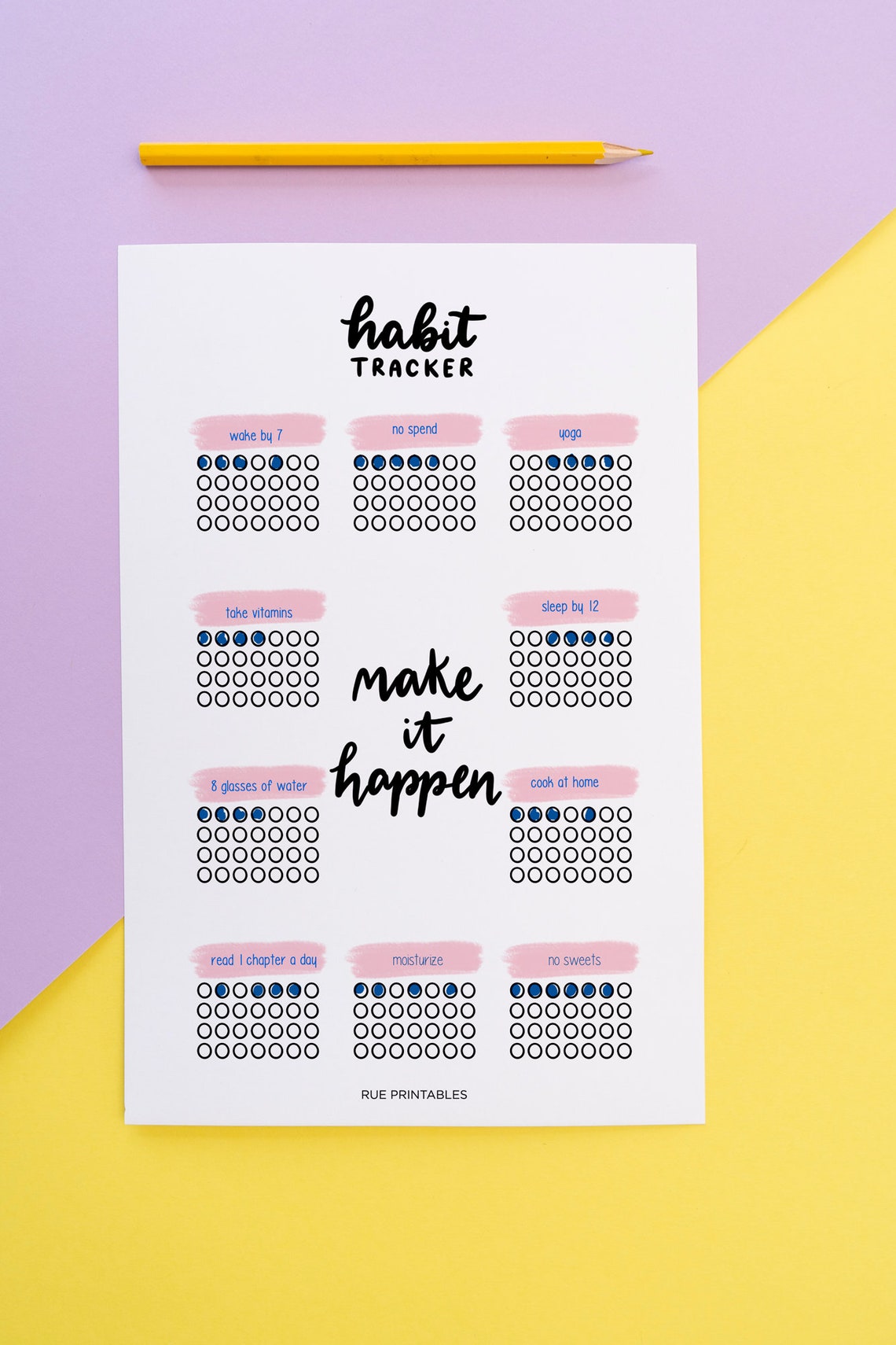 Printable Bullet Journal Style Motivational Quote Habit - Etsy