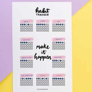 Printable Bullet Journal Style Motivational Quote Habit - Etsy