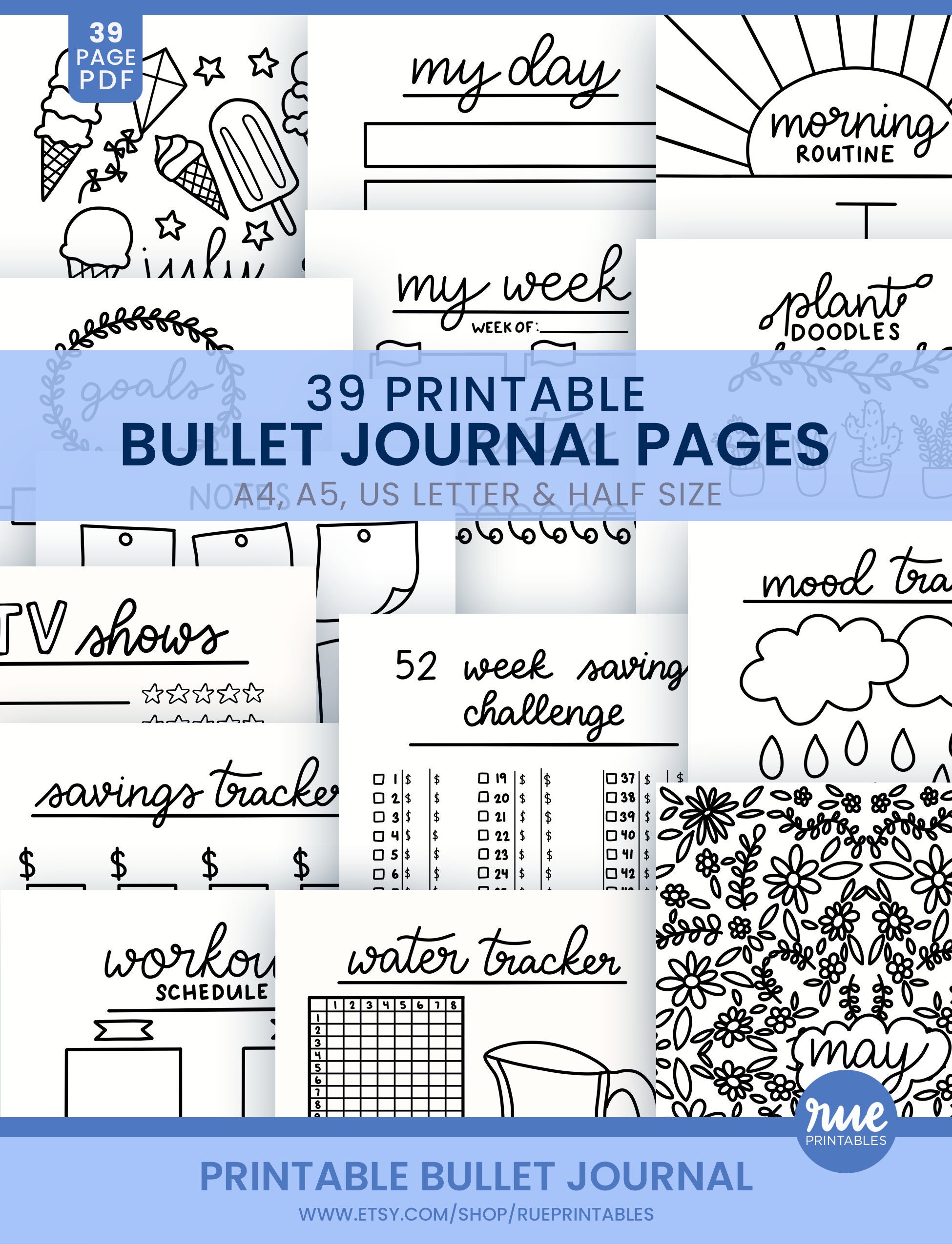 39-printable-bullet-journal-pages-habit-tracker-water-tracker-daily-plan-weekly-plan-plant-doodles-and-more-etsy for Bullet Journal Printables Free Pdf 39 Printable Bullet Journal Pages, Habit Tracker, Water Tracker, Daily Plan, Weekly Plan, Plant Doodles, and More - Etsy for Bullet Journal Printables Free Pdf
