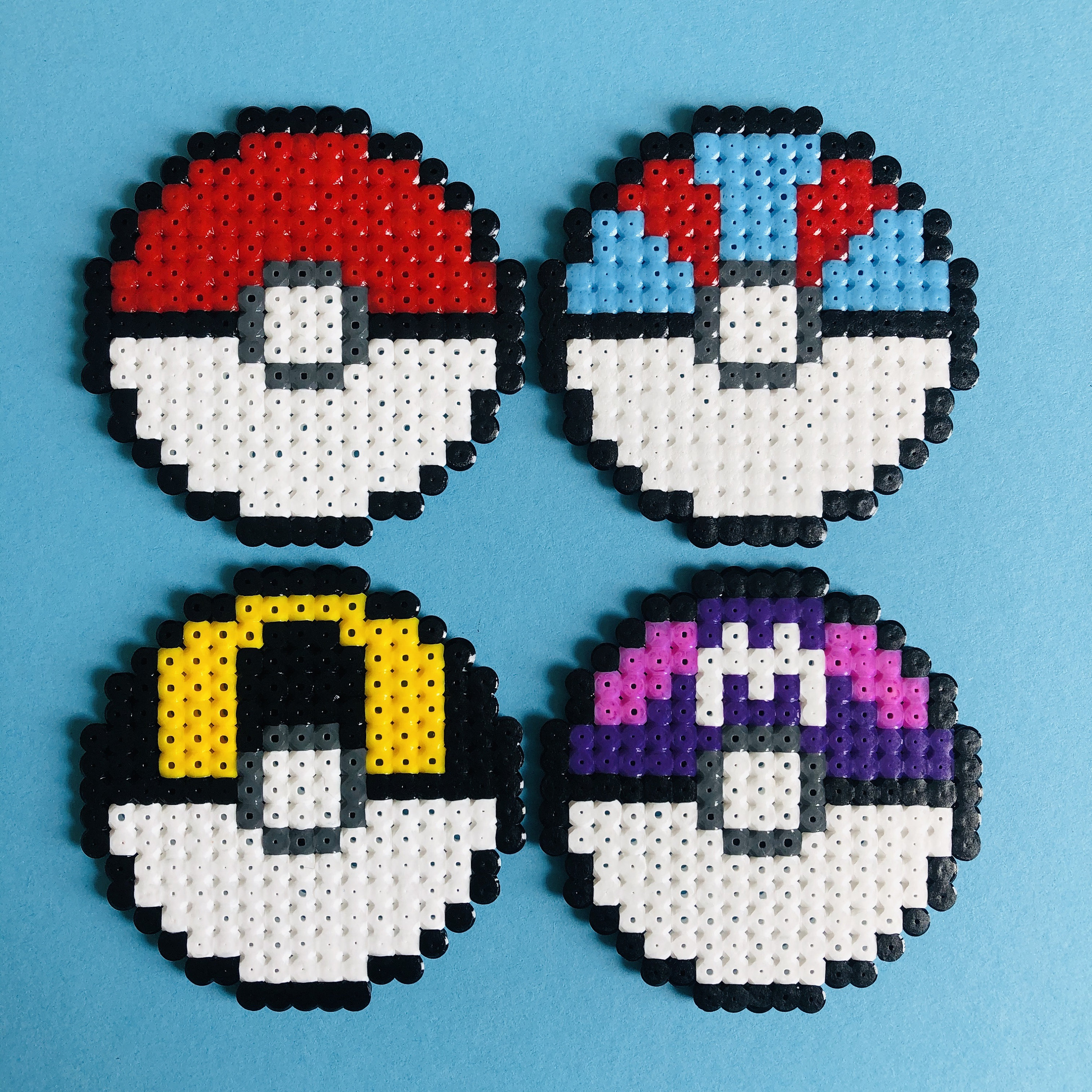 Pixel Art Toute Les Pokeball Pokeball Coaster Set / Pixel Art - Etsy France