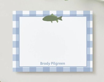 Fish Personalized Stationery | thank you notes  | Original fish clip art | Thank You Cards  | Stationery | Gift l Fishing notecards.