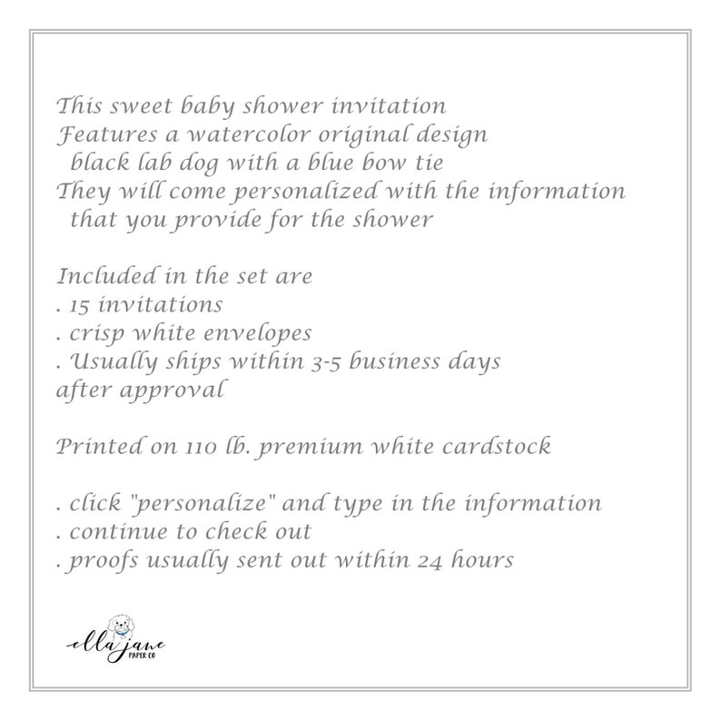 Personalized Black Lab Baby Shower Baby Shower Invitation Etsy