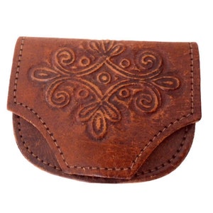 Vintage Mini Leder Brieftasche, einzigartiges Design, 70er Jahre, Geburtstagsgeschenk, Geschenk für Frauen