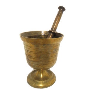 Vintage Messing Mörtel und Pestle, Home Decor, authentische Bronze Mörtel, Küche Dekor, 60er Jahre, einzigartige Küche Zubehör