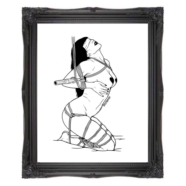 EPHEMERAL | Shibari Art BDSM Rope Bondage Illustration Print Fetish 