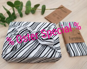 Old pinkcrane gift wrapping made of fabric Made in Germany Furoshiki