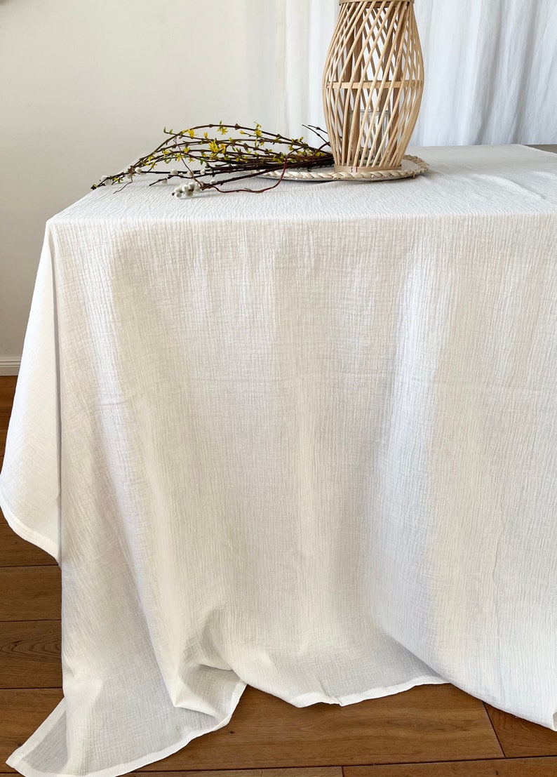 Tablecloth/table runner made of muslin, table linen, several colors, desired size image 5