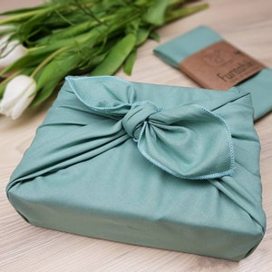 Furoshiki Mintgrün Embalaje de regalo hecho de tela Made in Germany imagen 4