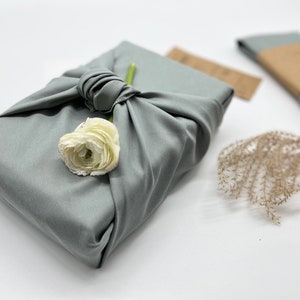 Furoshiki Baumwoll Satin Geschenkverpackung aus Stoff Made in Deutschland Bild 4