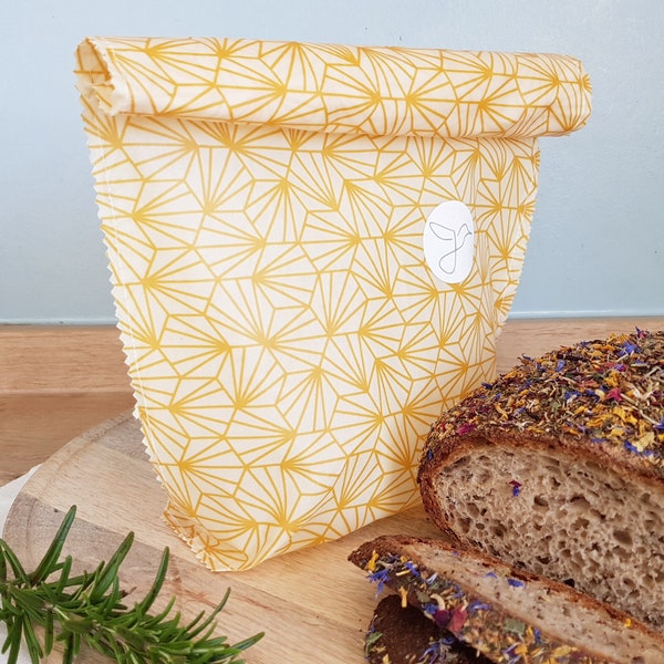 Bienenwachsbeutel XL krümelfrei, Lunchbag, Brotbeutel