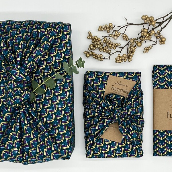 Furoshiki | Geometric Gold - Gift packaging made of fabric Made in Germany