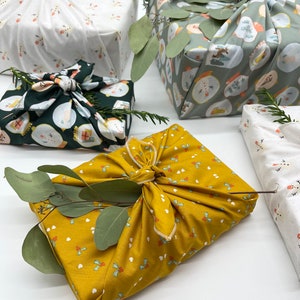 Furoshiki Navidad: embalaje de regalo de tela fabricado en Alemania imagen 1