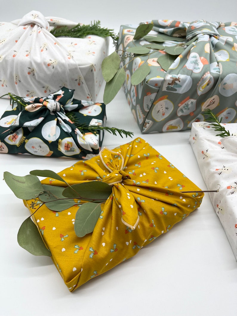 Furoshiki Weihnachten Geschenkverpackung aus Stoff Made in Deutschland Bild 4