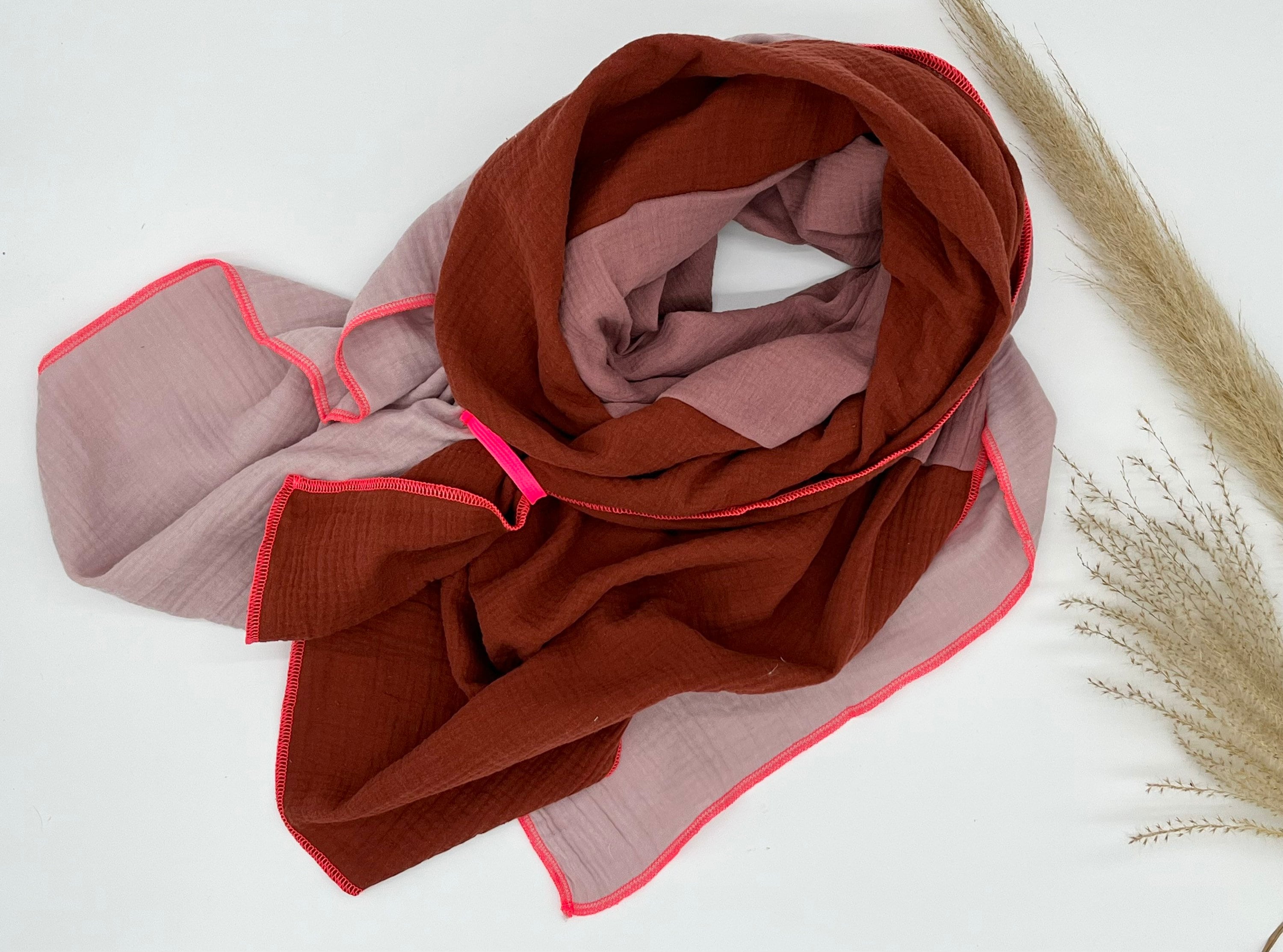 Free Selection of Colors Red Candy Red Triangle Scarf Muslin Cloth
