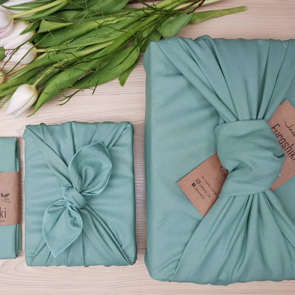 Furoshiki | Mintgrün - Geschenkverpackung aus Stoff Made in Deutschland