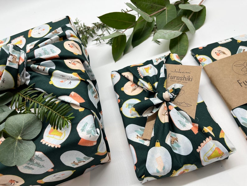 Furoshiki Weihnachten Geschenkverpackung aus Stoff Made in Deutschland Bild 8