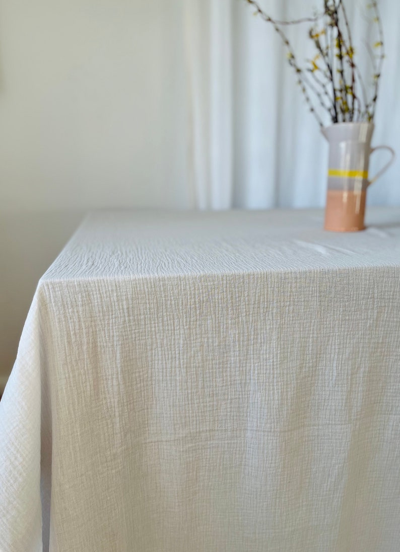 Tablecloth/table runner made of muslin, table linen, several colors, desired size image 6