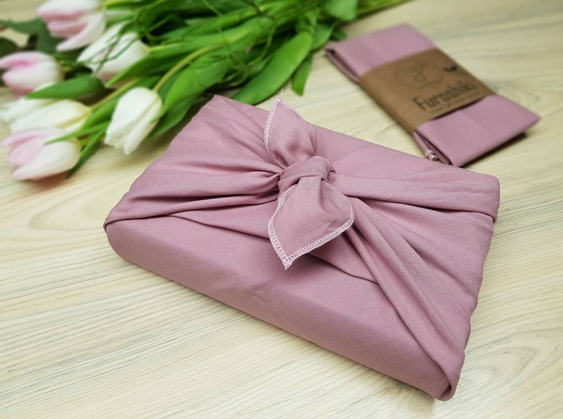 Furoshiki Cotton gold gift packaging made of fabric Made in Germany image 5