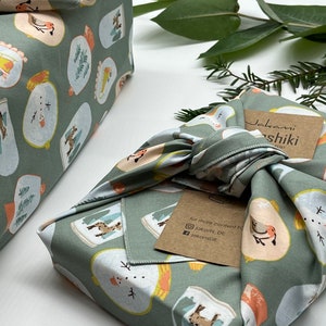 Furoshiki Weihnachten Geschenkverpackung aus Stoff Made in Deutschland Bild 3