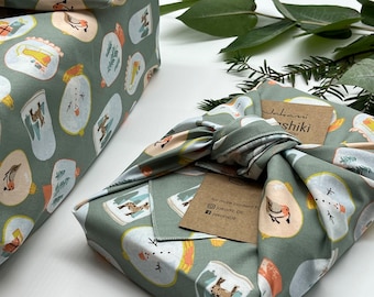 Furoshiki | Kerst - geschenkverpakking van stof made in Germany