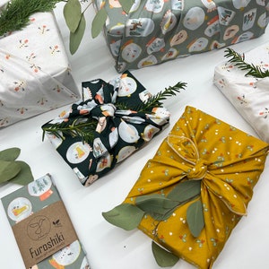 Furoshiki Weihnachten Geschenkverpackung aus Stoff Made in Deutschland Bild 7
