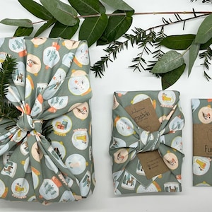 Furoshiki Weihnachten Geschenkverpackung aus Stoff Made in Deutschland Bild 4