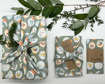 Furoshiki | Noël - emballage cadeau en tissu fabriqué en Allemagne
