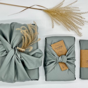 Furoshiki Baumwoll Satin Geschenkverpackung aus Stoff Made in Deutschland Bild 3