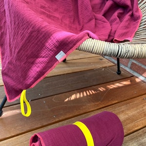XXL muslin blanket Beach towel Travel towel organic cotton image 4