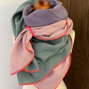 XXL Children | Women&#39;s Muslin Cloth Neon Pink | Organic Cotton (Lilac|Rose|Mint)