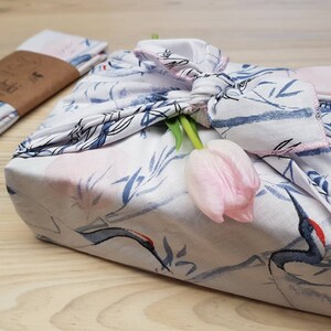 Furoshiki Kraniche Geschenkverpackung aus Stoff Made in Deutschland Bild 4