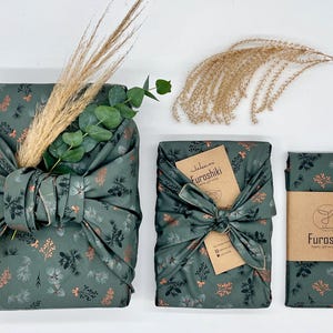 Furoshiki | Verde rame – Confezione regalo in tessuto prodotto in Germania