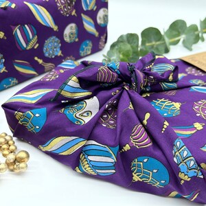 Furoshiki Geometrisch Gold Geschenkverpackung aus Stoff Made in Deutschland Bild 3