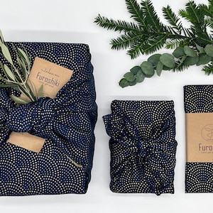 Furoshiki | Christmas Gold - Confezione regalo in tessuto Made in Germany