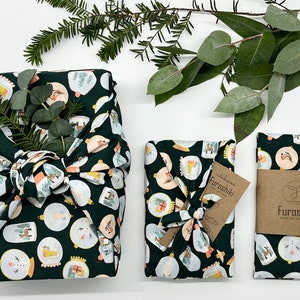 Furoshiki Weihnachten Geschenkverpackung aus Stoff Made in Deutschland Bild 7