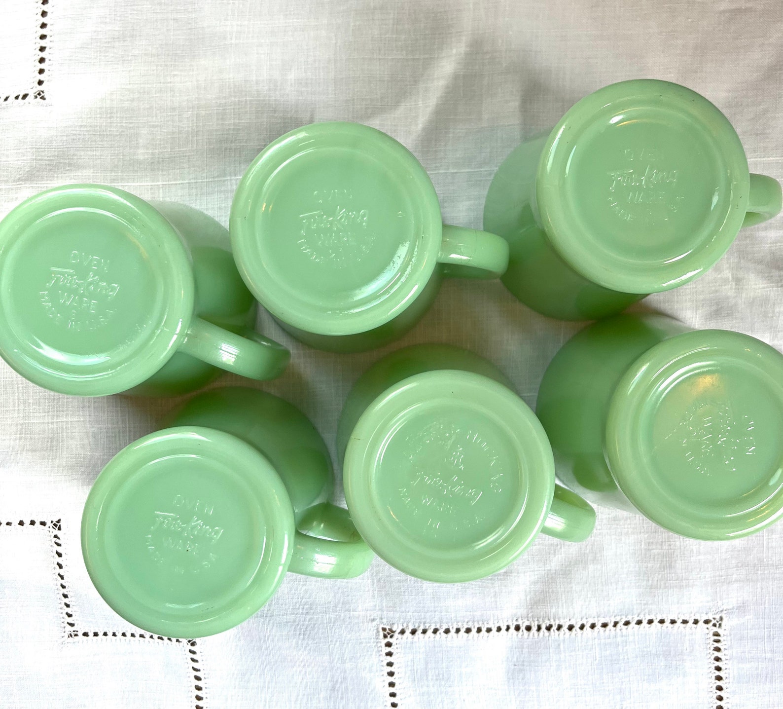 Vintage Fireking Jadeite Mug I Heavy Duty Restaurant Ware I D Etsy