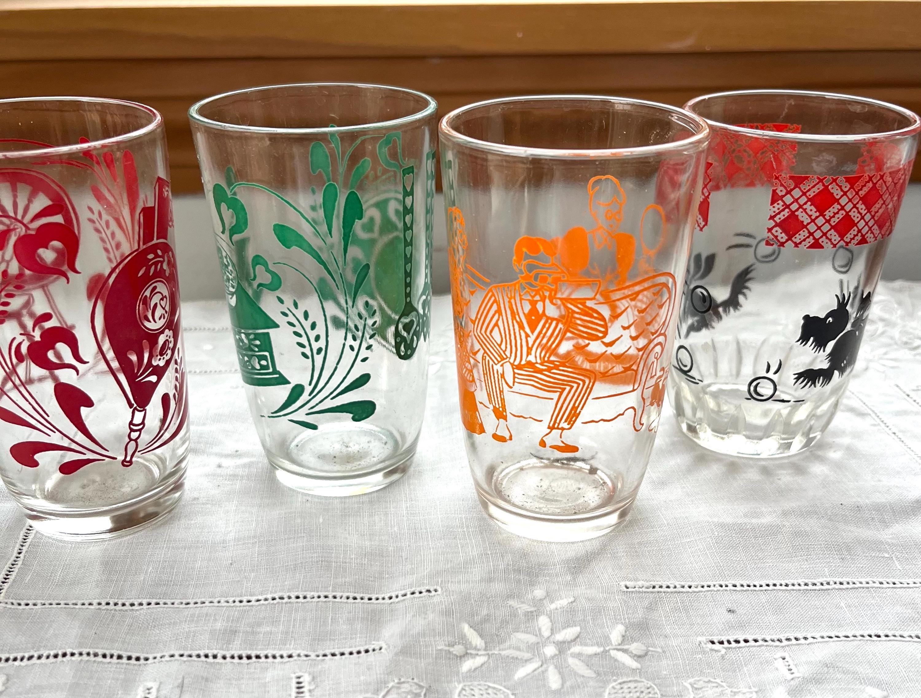 Swanky Swigs Vintage 5 oz Juice Glasses I Drinking