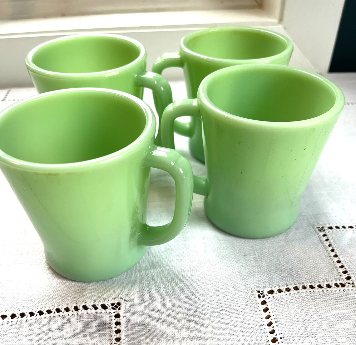 Vintage Fireking Jadeite Mug I Heavy Duty Restaurant Ware I D Etsy