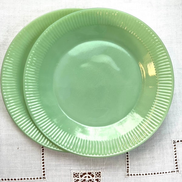 Vintage Fire King Jadeite Jane Ray Dessert Plate I Jadite Jane Ray Oven Ware Salad Plate I 7 3/4” Green Luncheon Plate Serving or Dinnerware