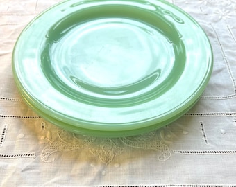 Jadeite Vintage Fire King Salad Plate 6.75&quot; Restaurant Ware I Anchor Hocking Jadite Green Milk Glass I Vintage Kitchen I