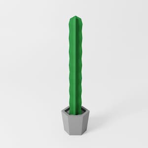 Cactus, modello PDF stampabile, Papercraft, download, 3d, Low Poly