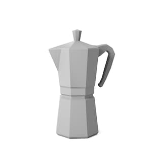 Coffee Maker, Printable PDF Template, Papercraft, Download, 3d, Low Poly