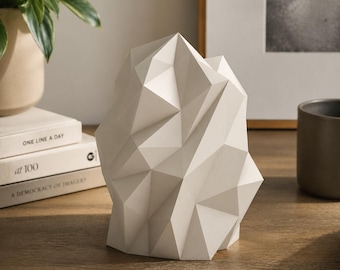 Abstract Rock, Printable PDF Template, Papercraft, Download, 3d, Low Poly